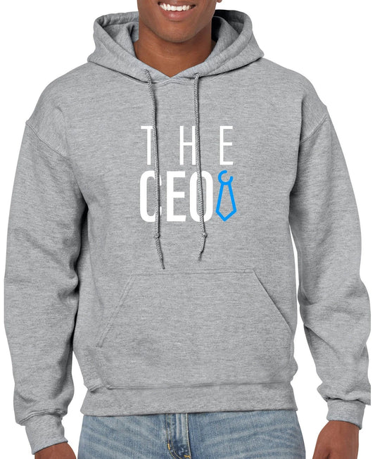 THE CEO Men’s Hoodie (as1, alpha, one_size, regular, regular, Standard, Gray, 3XL)